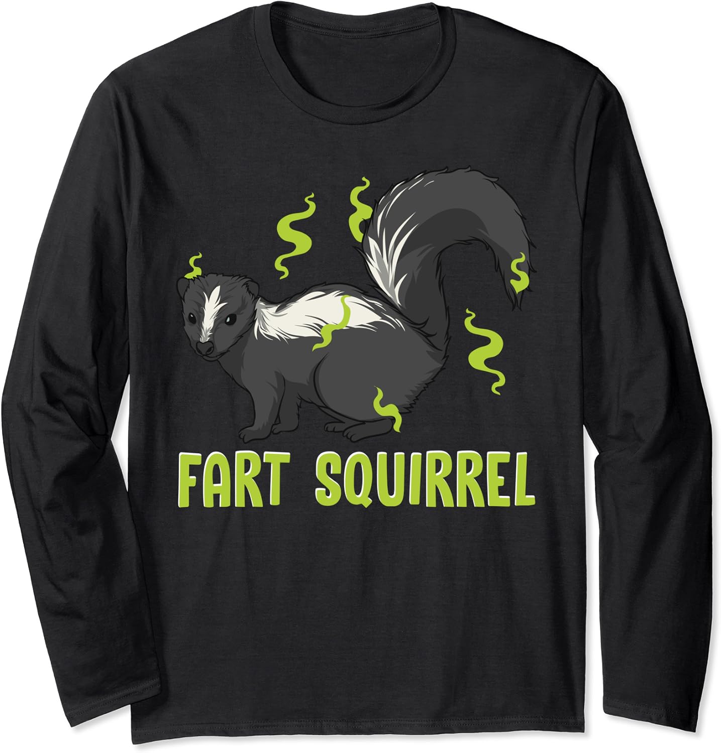 Funny Animal Shirts For Kids Adults FART SQUIRREL Long Sleeve TShirt Clothing